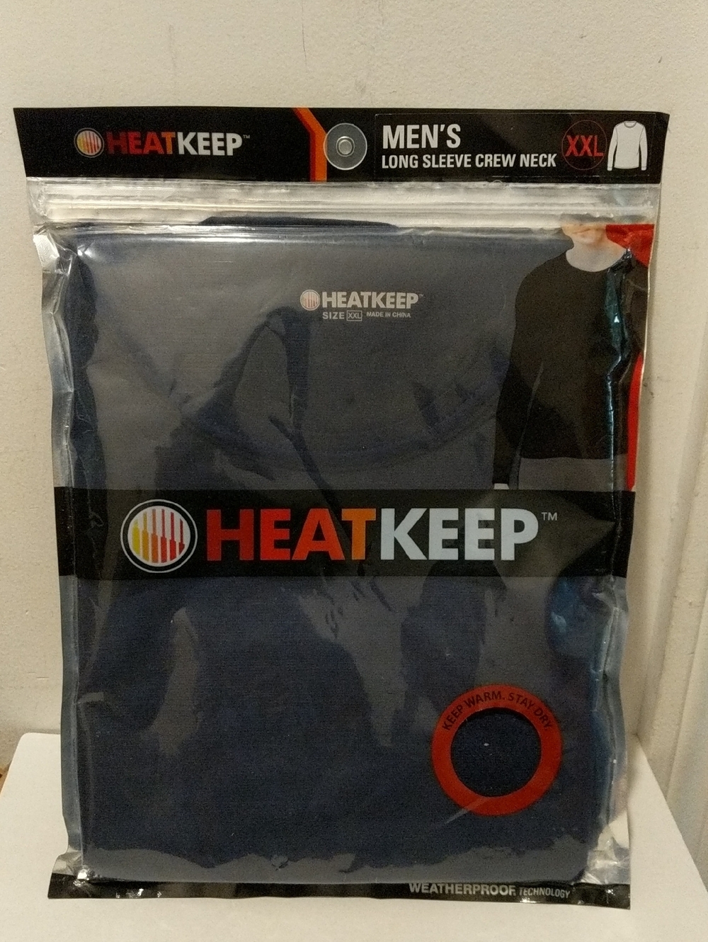 HEATKEEP Men’s Long Sleeve Crew Neck Shirt - Navy XXL